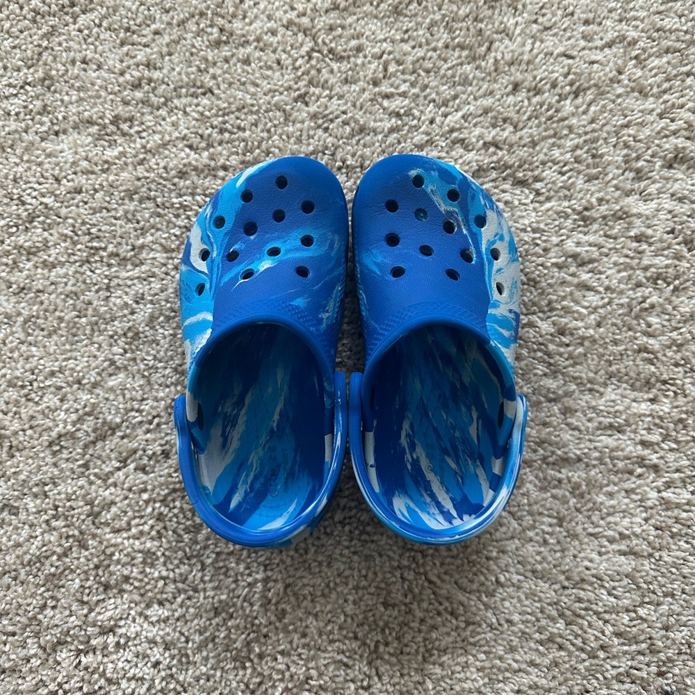 Blue Marble Crocs